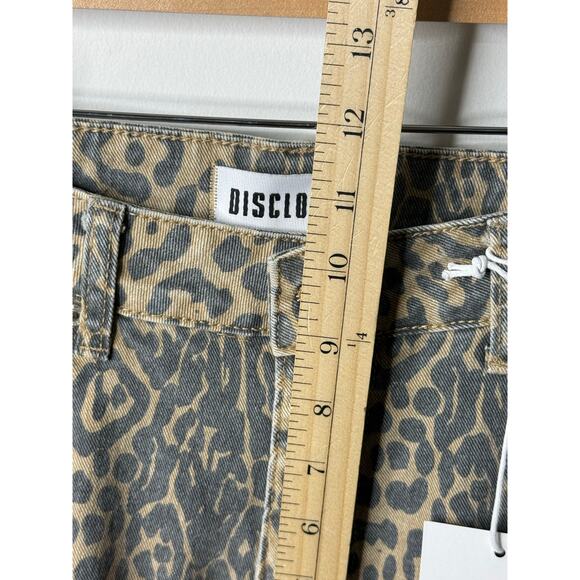 NEW Disclosure Leopard Print Jeans Women 30 Brown Gray Baggy Neutral Viral - Picture 6 of 8